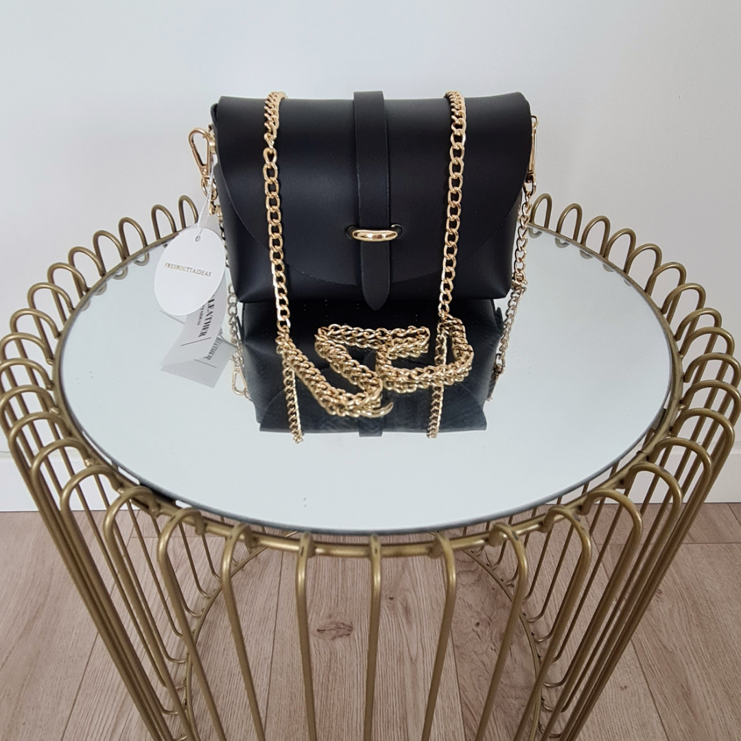 Myla - Leather Handbag with chain strap