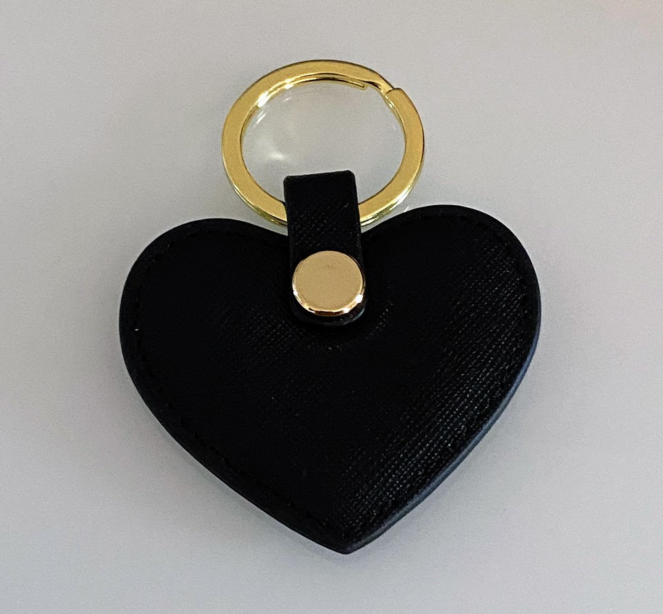Keyring - Leather Heart -