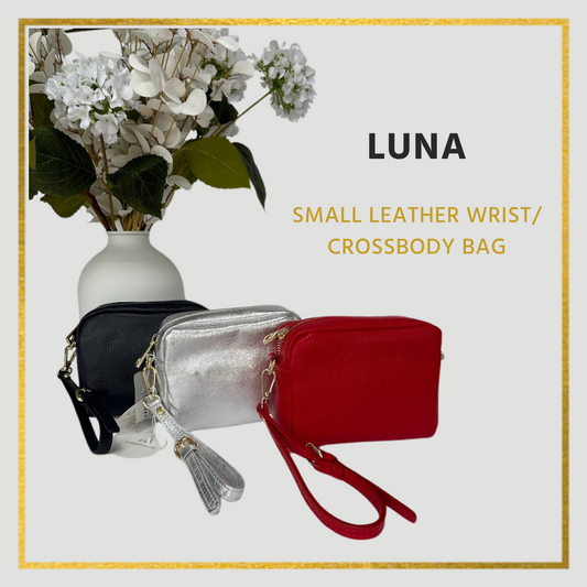 Luna Small Leather Wrist/ Crossbody bag