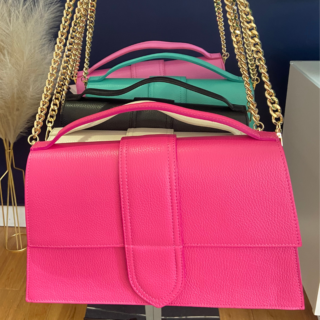 Reese - Large Fold over Leather Handbag