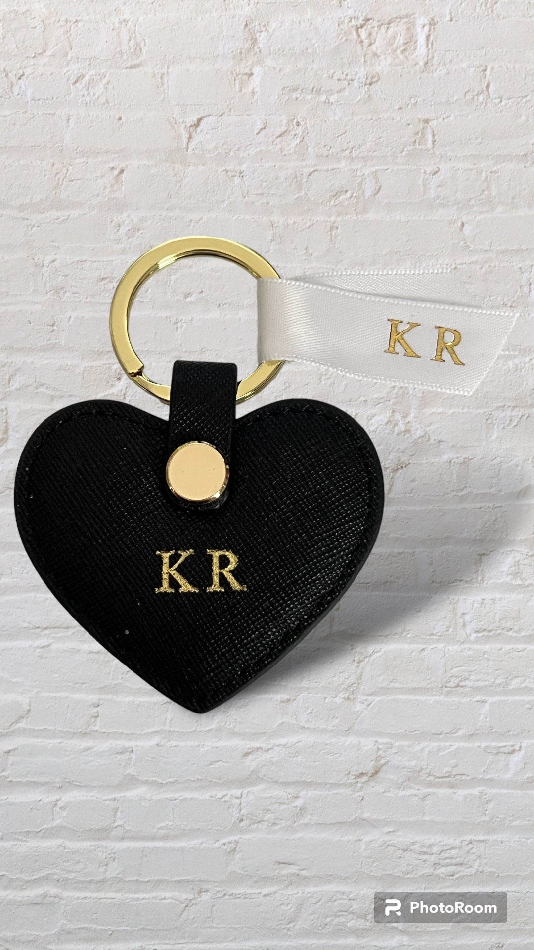 Keyring - Leather Heart -
