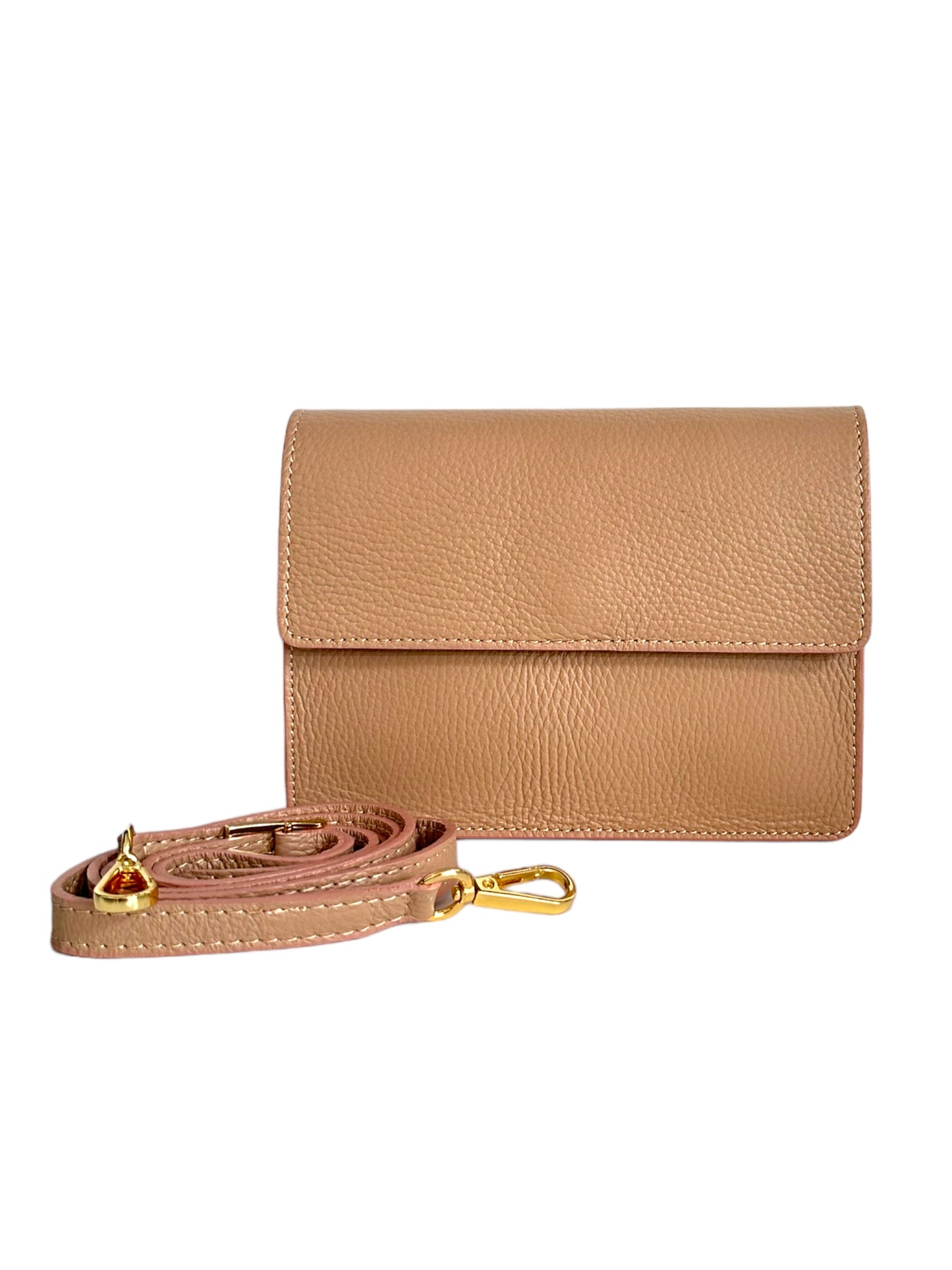 Rosie - Leather Fold Over Crossbody Bag - 9 Colours