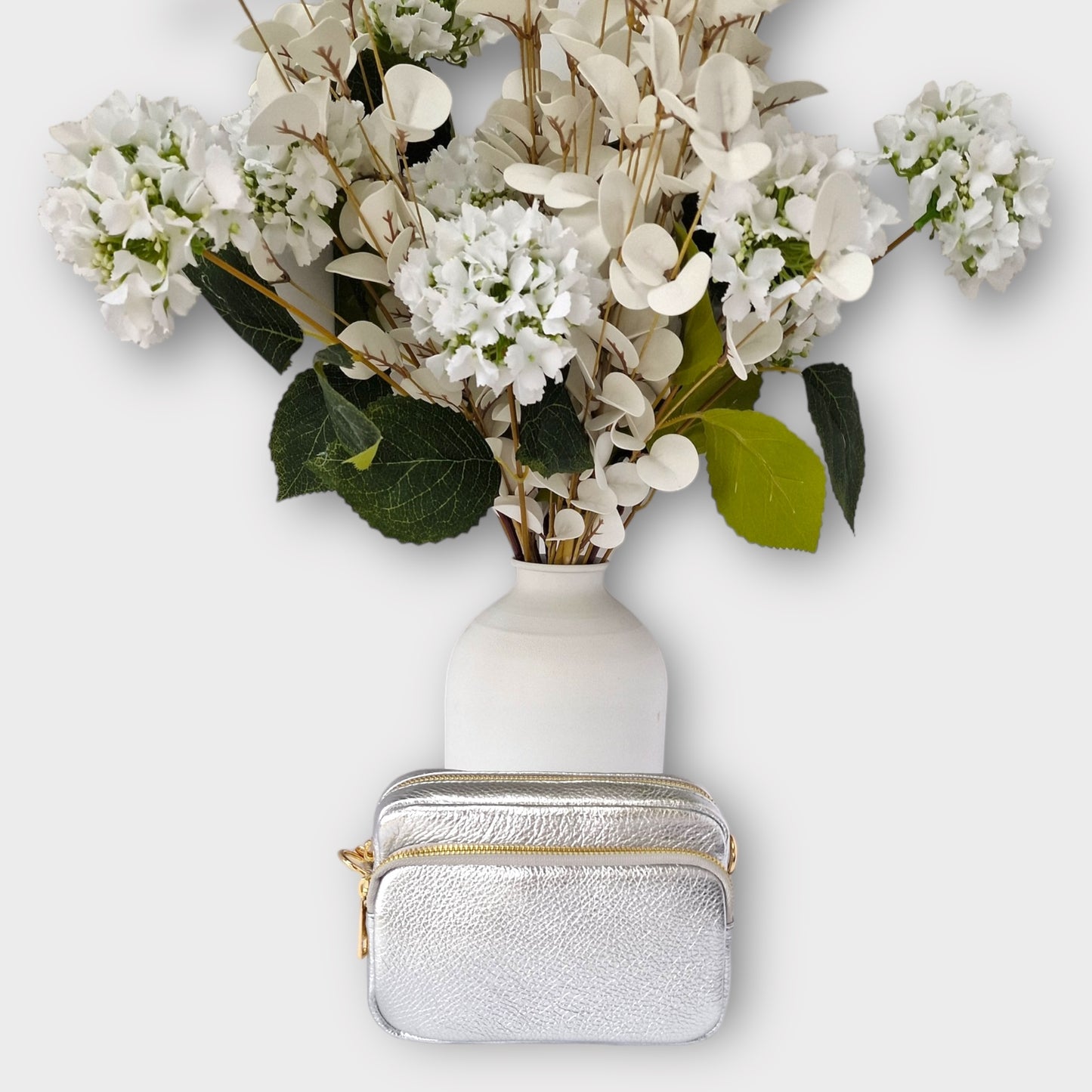 Isla - Italian Leather Cross Body, double pocket bag