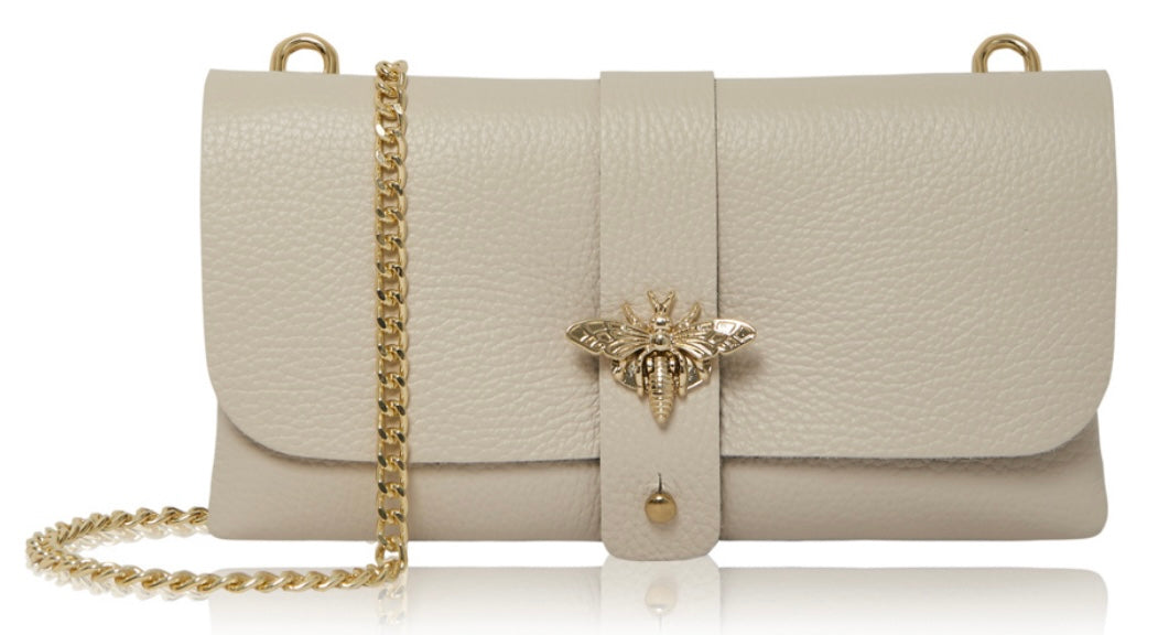 Honey - Shoulder Chain Bag with Gold Bee Buckle - 5 Colours