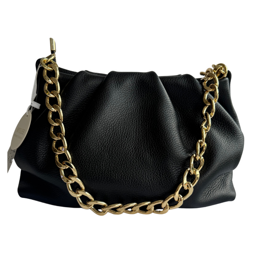 Mylee - Leather pouch bag with Chain detail