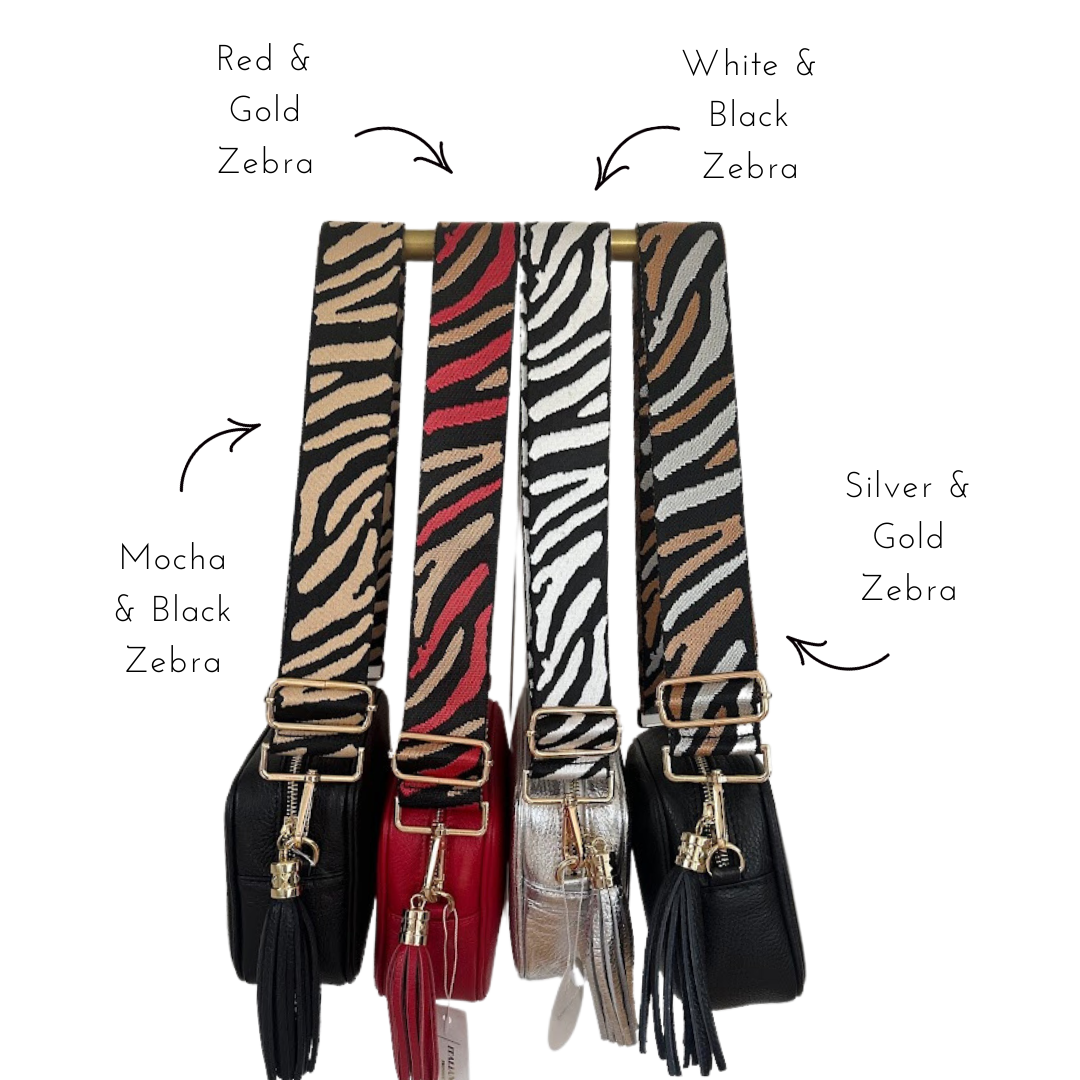Zebra Design - Woven Detailed Bag Straps