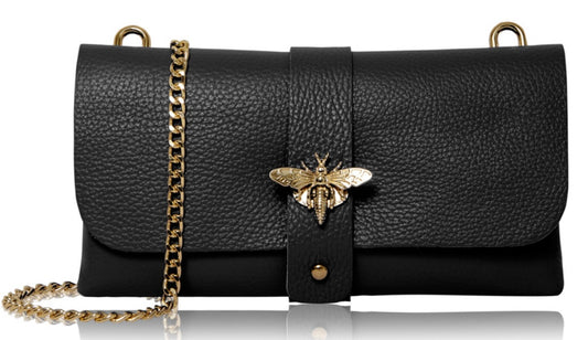 Honey - Shoulder Chain Bag with Gold Bee Buckle - 5 Colours