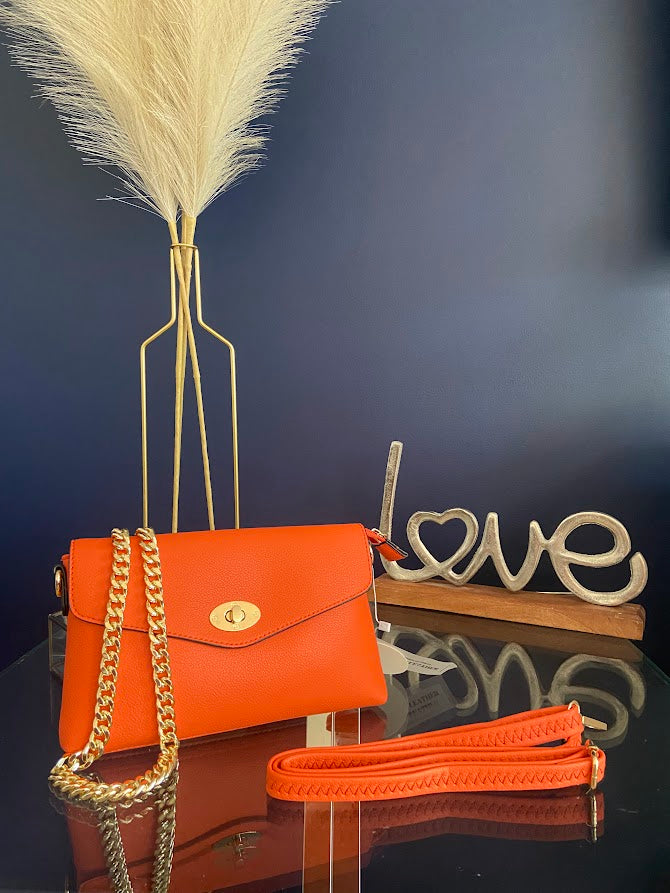 Olive - Envelope style clutch/ shoulder bag