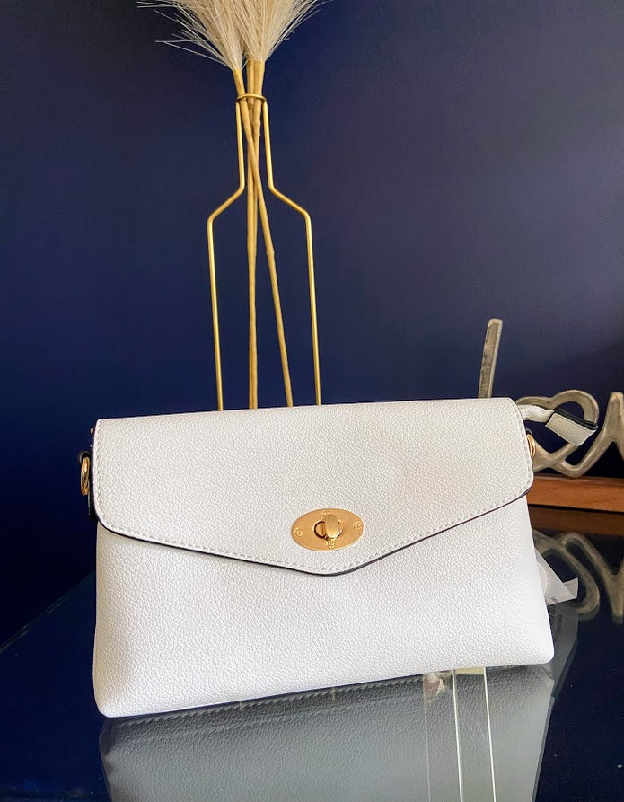 Olive - Envelope style clutch/ shoulder bag