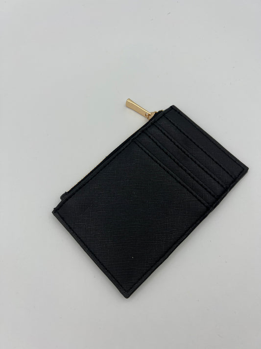 Card Wallet with Coin Purse (Vegan) - Black